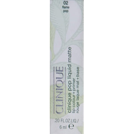 Clinique Pop Liquid Matte Lip Colour + Primer Flame Pop 6ml