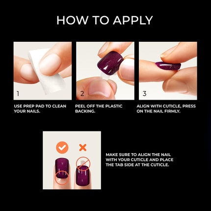 KISS imPRESS No Glue Mani Press-On Nails Color FX Levels Dark Pink Short Size Squoval Shape Includes 30 Nails Prep Pad Instructions Sheet 1 Manicure Stick 1 Mini File