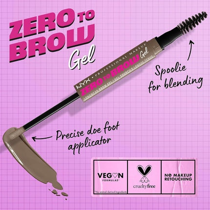 NYX Professional Makeup Longwear Vegan Tinted Liquid Eyebrow Gel 05 Ash Brown 1ml