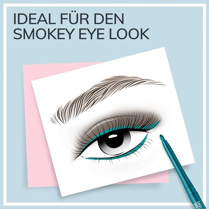Manhattan Endless Stay Waterproof Gel Eyeliner Green Gel Eyeliner with Glitter and Retractable Tip - Color Emerald Sparkle 005