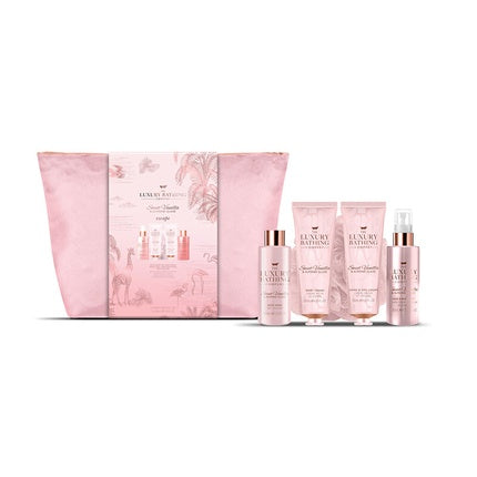 Body Care Gift Set in a Cosmetic Bag Vanilla & Sandalwood 5 Pieces
