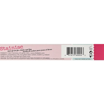 theBalm Stainiac Lip & Cheek Stain Aloe-Infused Formula 0.3 Fl Oz