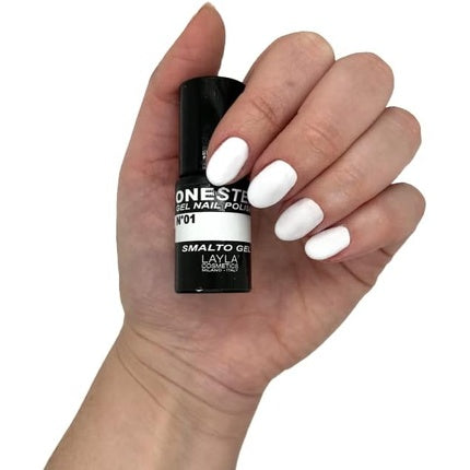 LAYLA COSMETICS One Step Gel Nail Polish 100% White Number 1