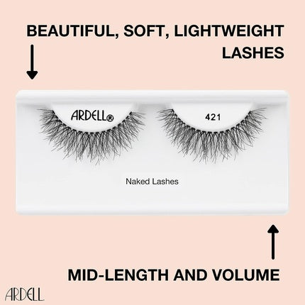 Ardell Naked Lashes Real Hair Eyelashes Original Unmistakable Look Style 421