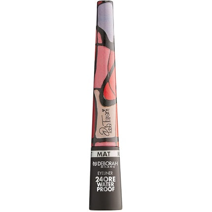 Deborah Milano Eyeliner 24 Hours Waterproof Mat Painted by Paola Turani Long Hold No Transfer Gives the Eyes a Defined Intense Finish Black 2.9g