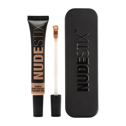 Nudestix NudeFix Cream Concealer Lightweight Liquid Natural Finish Makeup Hydrating Brightening Under Eye Dark Circle Corrector Reduces Redness and Blemishes Shade Nude 5.5 0.34 fl oz