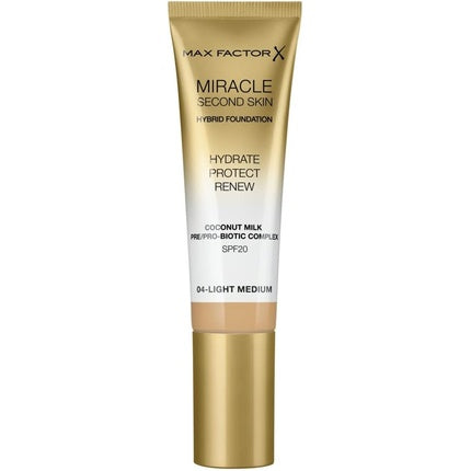 Max Factor Miracle Second Skin Hydrating Foundation Light-Medium 30ml