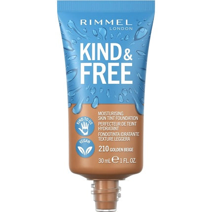 Rimmel Kind + Free Moisturising Skin Tint Foundation Golden Beige 210