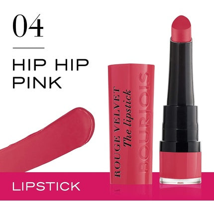Bourjois Rouge Velvet Lipstick 04 Hip Hip Pink - 2.4g