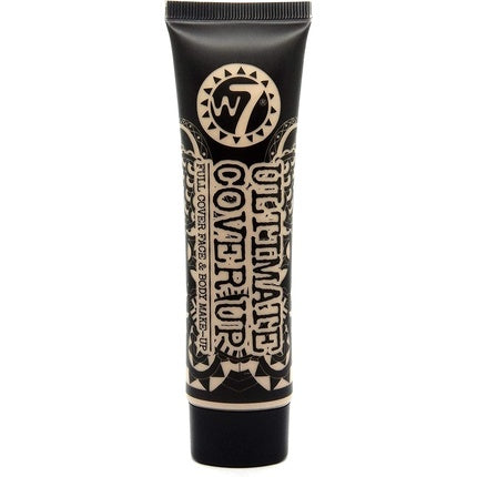 W7 Ultimate Cover Up Foundation Full Cover Face and Body Makeup 75ml Light 1