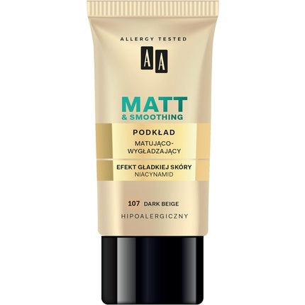 Aa Make-Up Matt 16h Mattifying and Smoothing Foundation 30ml - 107 Dark Beige