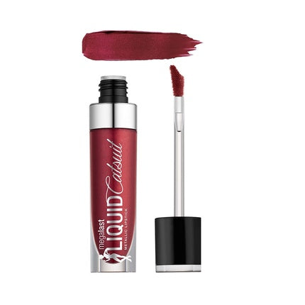 Wet n Wild Megalast Liquid Catsuit Metallic Lipstick with 2-Dimensional Metallic Finish Life's No Pink-nic 3g