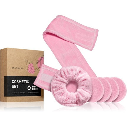BrushArt Cosmetic Set for Makeup Removal in Microfiber - Pink