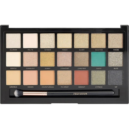 Profusion Cosmetics 21 Shade Eyeshadow Palette Collection with Brush - Chocolates