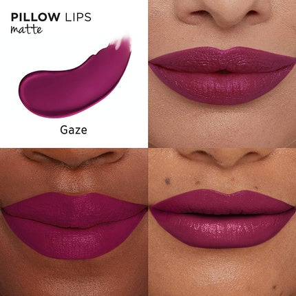 IT Cosmetics Pillow Lips Lipstick Gaze Magenta Plum Matte Finish with Collagen Beeswax & Shea Butter 0.13 oz