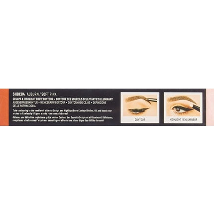 NYX PROFESSIONAL MAKEUP Sculpt and Highlight Brow Contour Eyebrow Pencil Auburn Soft Pink 1 Count