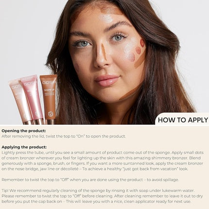 Gosh Glow-Up Cream Bronzer for the Face - Liquid Bronzer for Tanning