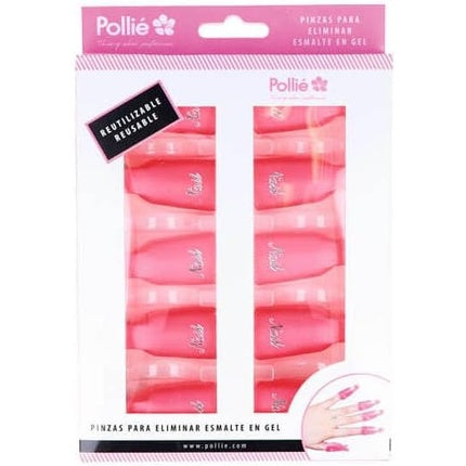 Pink Soak Off Remover Clips - Pack of 10