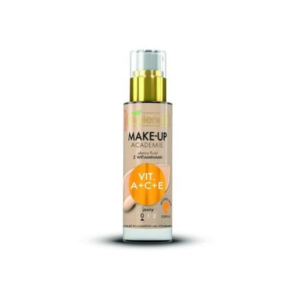 Bielenda Make-Up Academie Liquid Fluid with Vitamins A+C+E 30ml - Shade 0 Light