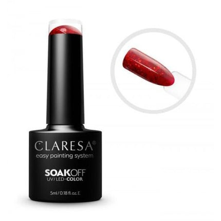 CLARESA SoakOFF UV/LED Gel Red 431 5ml