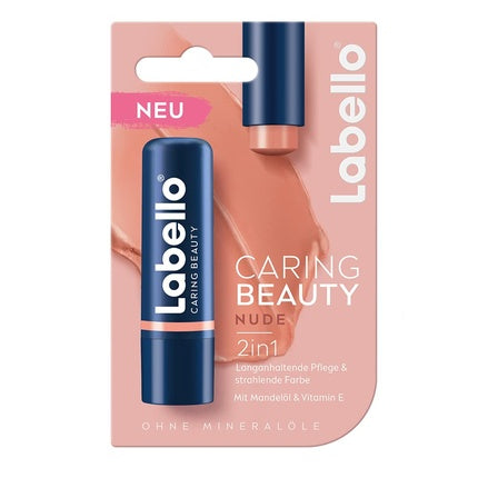 Labello Caring Beauty Nude Lip Balm with Vitamin E, Shea Butter and Almond Oil 5.5ml