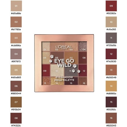 L'Oreal Eye Go Wild Eyeshadow Mega Palette 17g
