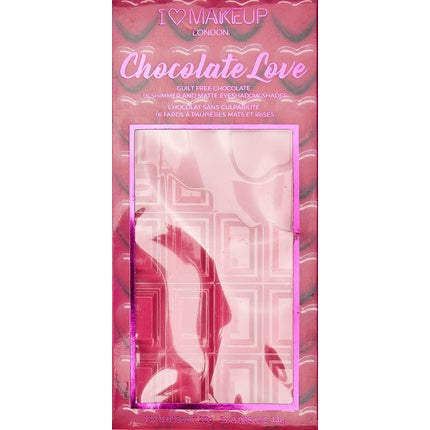 I Heart Revolution Love Chocolate Eyeshadow Palette 16 Shades 22g