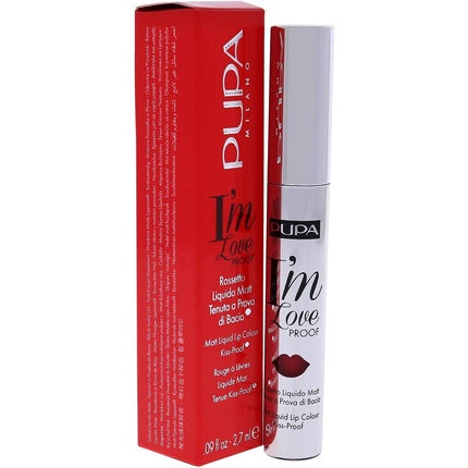 Pupa Milano I Am Love Proof Matt Liquid Lip Color 009 Red Pop for Women 0.09 oz Lipstick