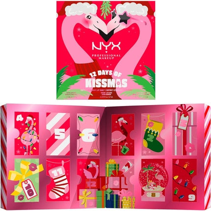 NYX Professional Makeup 12 Days of Kissmas Lip Vault Holiday Makeup Set Countdown