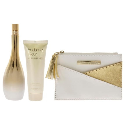Jennifer Lopez Enduring Glow 3.4oz EDP Spray 2.5oz Body Lotion Pouch Women