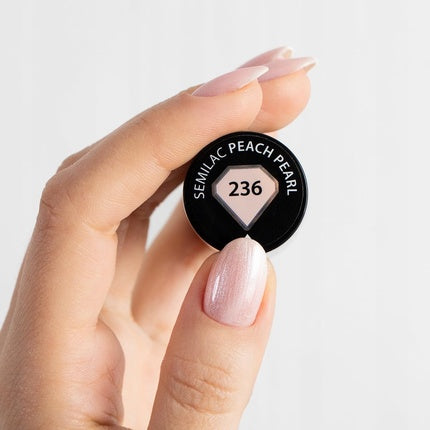 Semilac UV Nail Polish Hybrid 236 Peach Pearl 7ml