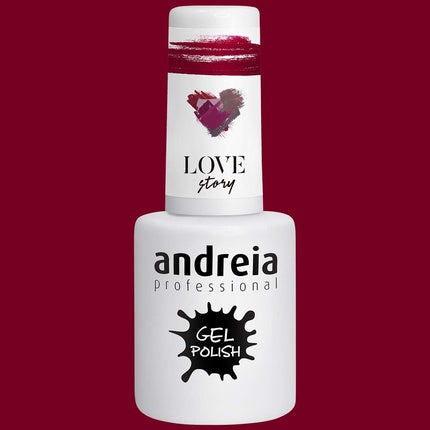 Andreia Semi-Permanent Nail Gel Polish for UV/LED Lamp Intense Shine and 4 weeks Lasting French Manicure Nail Gel Varnish Colour 304 Red Shades of Pink 10.5ml