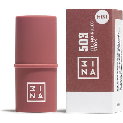 3INA MAKEUP The No-Rules Stick 503 Nude Blush Stick for Eyes Lips & Cheeks with Hyaluronic Acid Cream Blush 503 Nude Mini Mini
