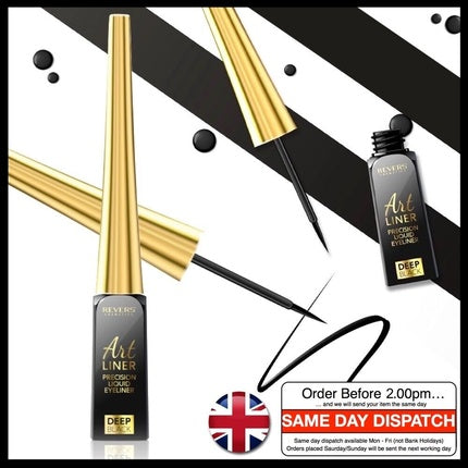 Art LINER Precision Liquid Eyeliner Winged Eye Liner Makeup Deep Black
