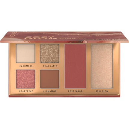 Catrice Cozy Glow Eye & Cheek Palette Rouge Palette 6 Colors Long-Lasting Shimmering Matte Vegan Perfume Alcohol Paraben Free 10g