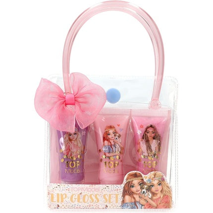 Depesche TOPModel Velo Fleur Lipgloss Set in Model Design for Kids 3 Glosses in Pink Shades with Fruity Scents