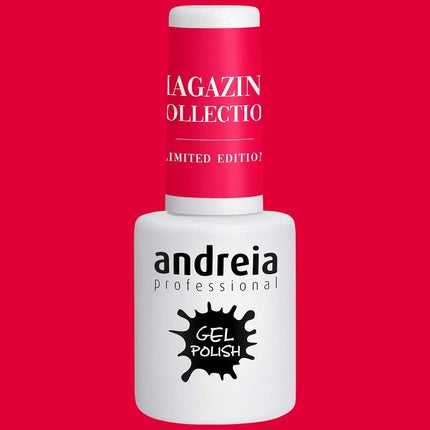 Andreia Semi-Permanent Nail Gel Polish for UV/LED Lamp Intense Shine and 4 weeks Lasting Varnish Magazine Collection MZ2 Intense Cherry 10.5ml