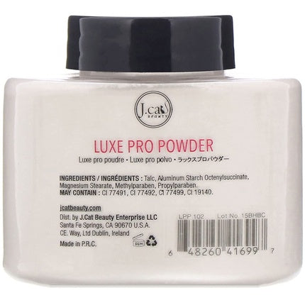 J.Cat Beauty Luxe Pro Makeup Setting Powder Matte Finish Helps Control Oil