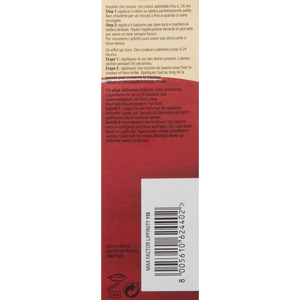 Max Factor Lipfinity Long-Lasting Two Step Lipstick 115 Confident 4.2g