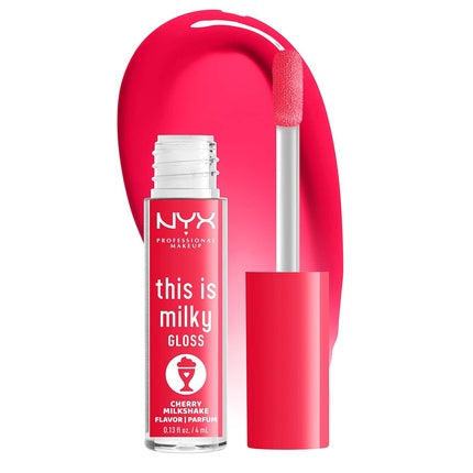 NYX Professional Makeup This Is Milky Gloss 12 Hour Hydration Vegan Cherry Milkshake Lip Gloss