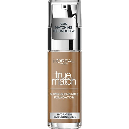 L'Oreal Paris True Match Liquid Foundation Skincare Infused with Hyaluronic Acid SPF 17 30ml 8.5W Toffee