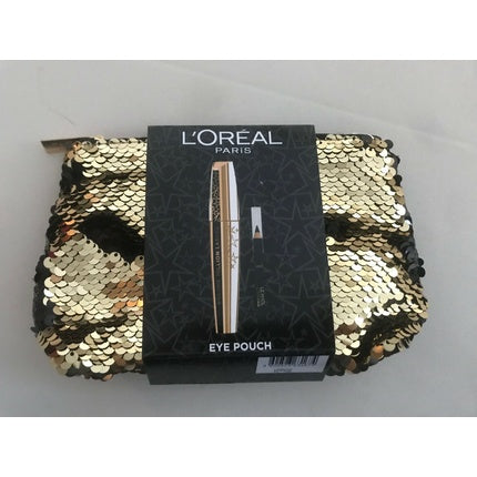 L'Oréal Paris Luxurious Gold Cosmetic Bag with Volume Million Lashes Mascara