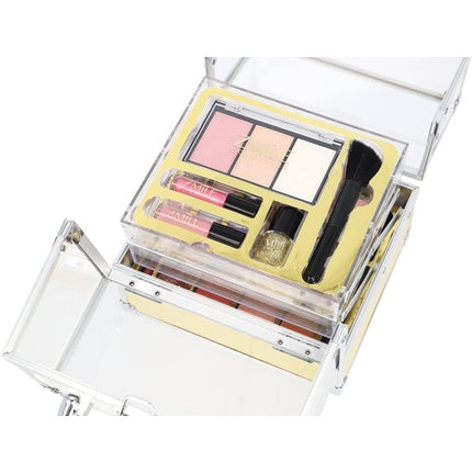 ZMILE COSMETICS Glam Transparent Cosmetic Case Vegan Cosmetics with Make-Up Set for On The Go Traveling and as a Gift