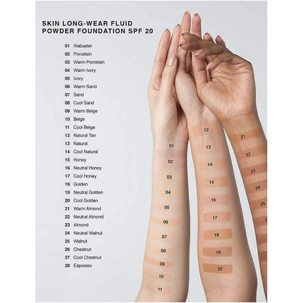 Long-Lasting Powdered Fluid Foundation with SPF20 Golden