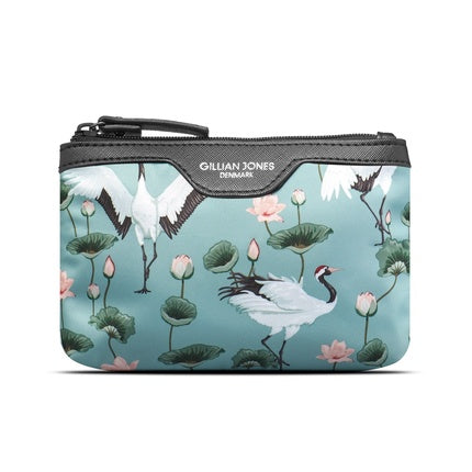 Gillian Jones Makeup Purse In Crane Dance Print