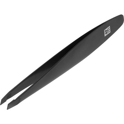 ZWILLING Professional Eyebrow Tweezers Made of Stainless Steel - Angled Hair Plupper Carbon Matte Premium Black