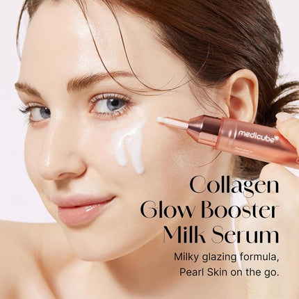 Medicube Collagen Glow Booster Milk Serum - Twist & Click for Radiance and Hydration