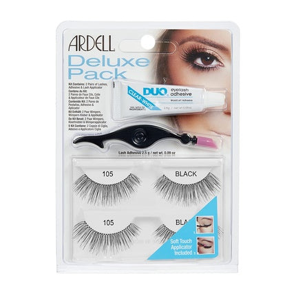 Ardell Deluxe Pack Demi Wispies Black False Eyelashes with Free Precision Lash Applicator