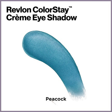 Revlon Colorstay Creme Eye Shadow Longwear Blendable Matte or Shimmer Eye Makeup with Applicator Brush in Turquoise 1 Count