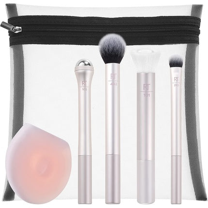 Real Techniques Me Time Makeup Brush and Skincare Kit 6 Piece Valentine's Day Gift Set